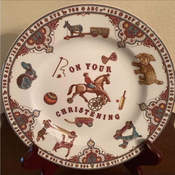 600. SPODE EDWARDIAN CHILDHOOD ON YOUR CHRISTENING PLATE - Picture 1 of 3